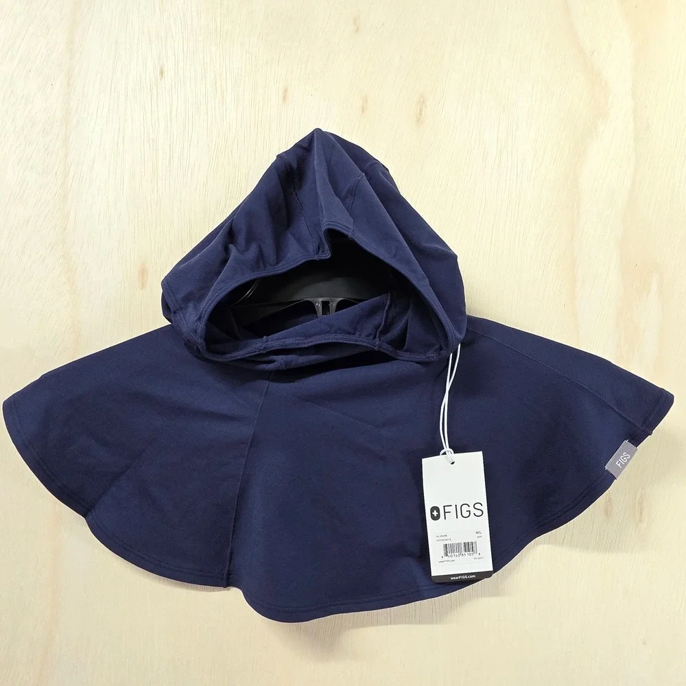 FIGS Navy Blue Seamless Hijab W21AC3016 Medical Scrubs Head Cover Womens M/L NEW